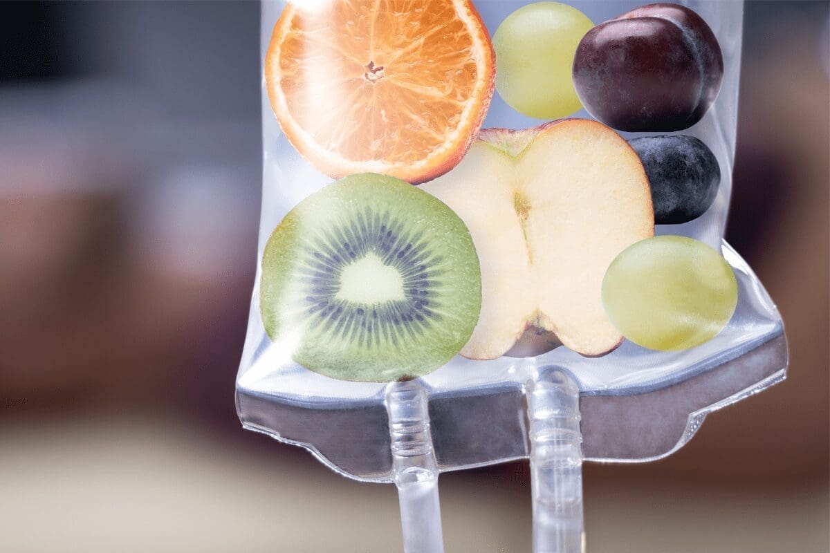 iv drip bag with vitamins